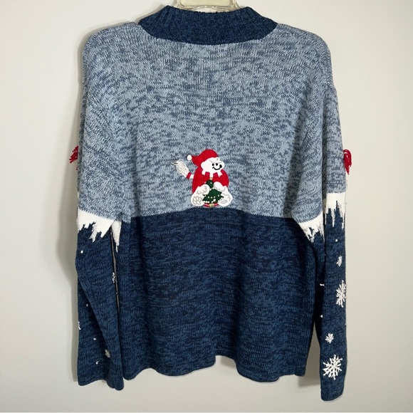 Tiara International Vintage Cardigan Sweater-Full Zip-Polar Bears-Large - Picture 8 of 8